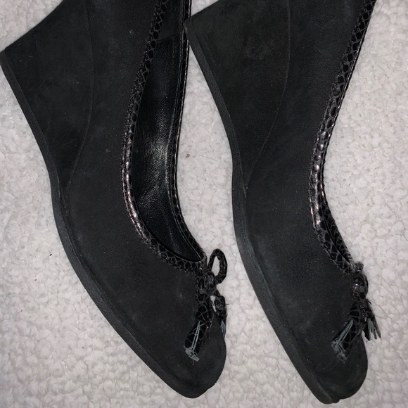Pre-owned Coach Black Wedge Shoes Size 8 - Picture 4 of 5